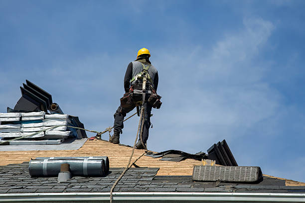 Professional Gutter Installation technician working in Pinnacle, NC